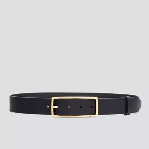 NWOT Rag & Bone Rebound Belt in Black Leather Gold